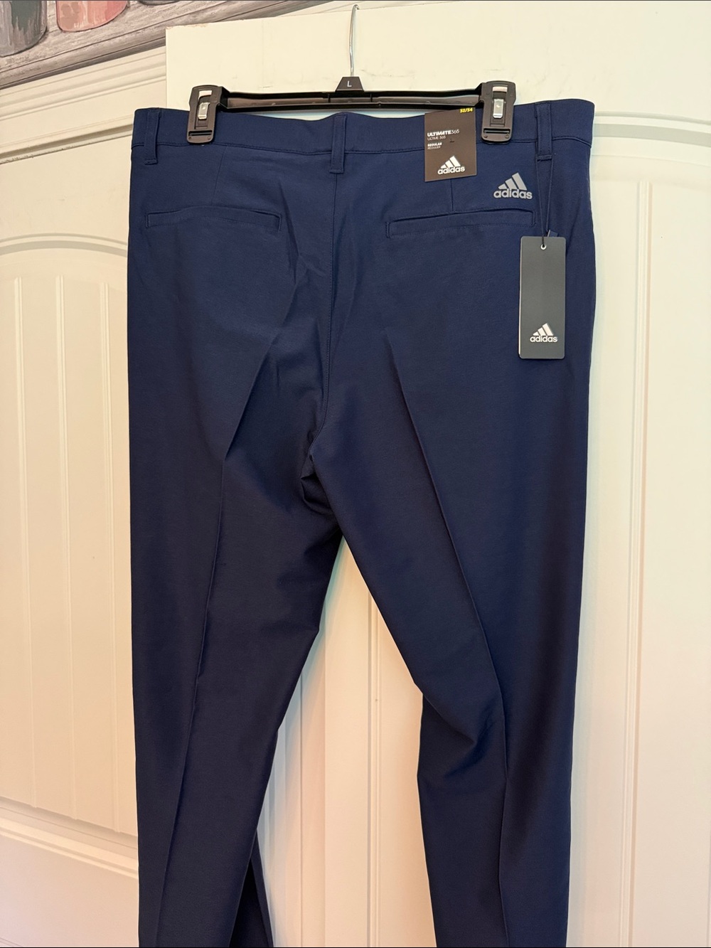 adidas Men's Dark Navy Athletic Dress Pants